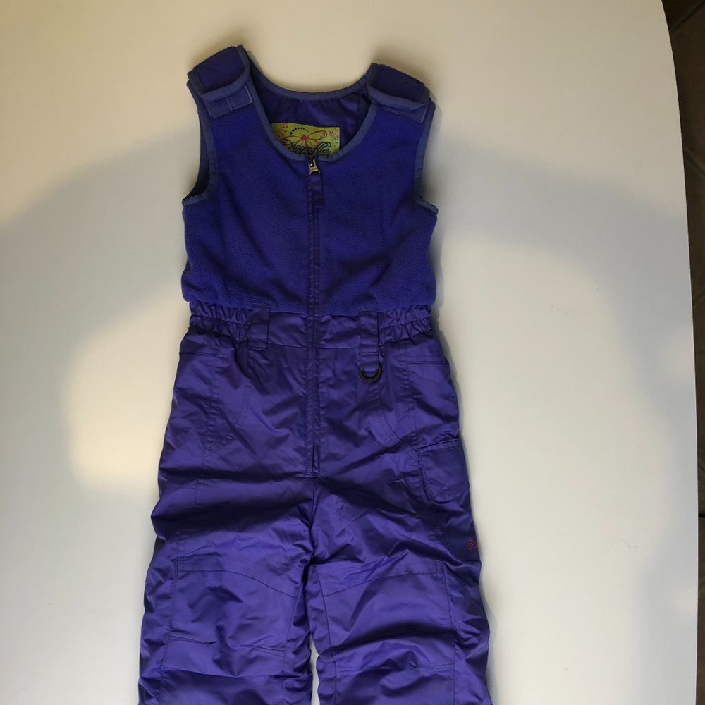 Snow pants Bib Little Girl size 5 purple